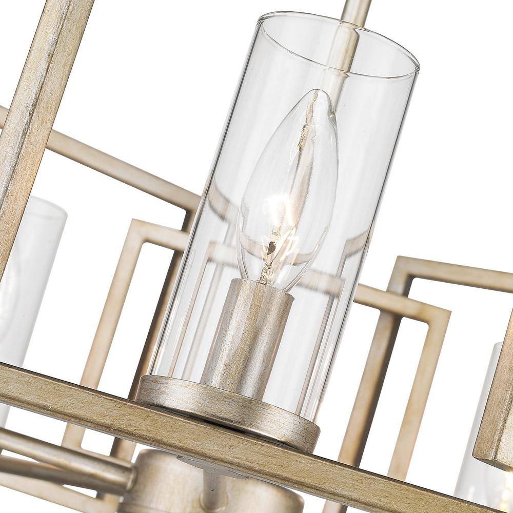 Marco 35.5" Gold and Bronze 8-Light Chandelier