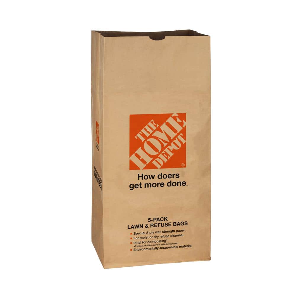 The Home Depot 30 Gal. Paper and Leaf Bags Pack - The Home Depot