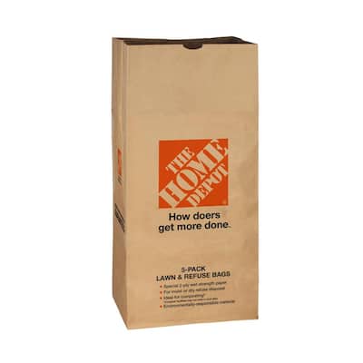 30 Gal. Paper Lawn and Leaf Bags - 5 Pack