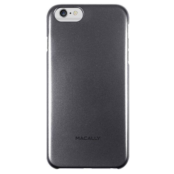 Macally Metallic Snap-On Case Designed for iPhone 6 Plus - Black