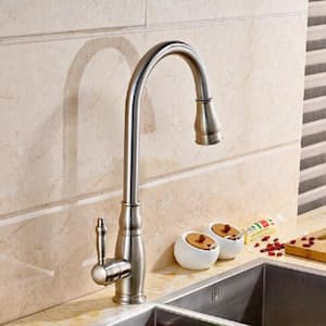 7.68 in. Single-Handle Pull-Down Sprayer Kitchen Faucet in Chrome