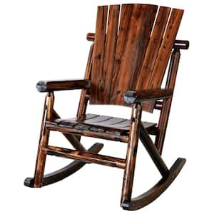 Char-Log Wood Outdoor Rocking Chair