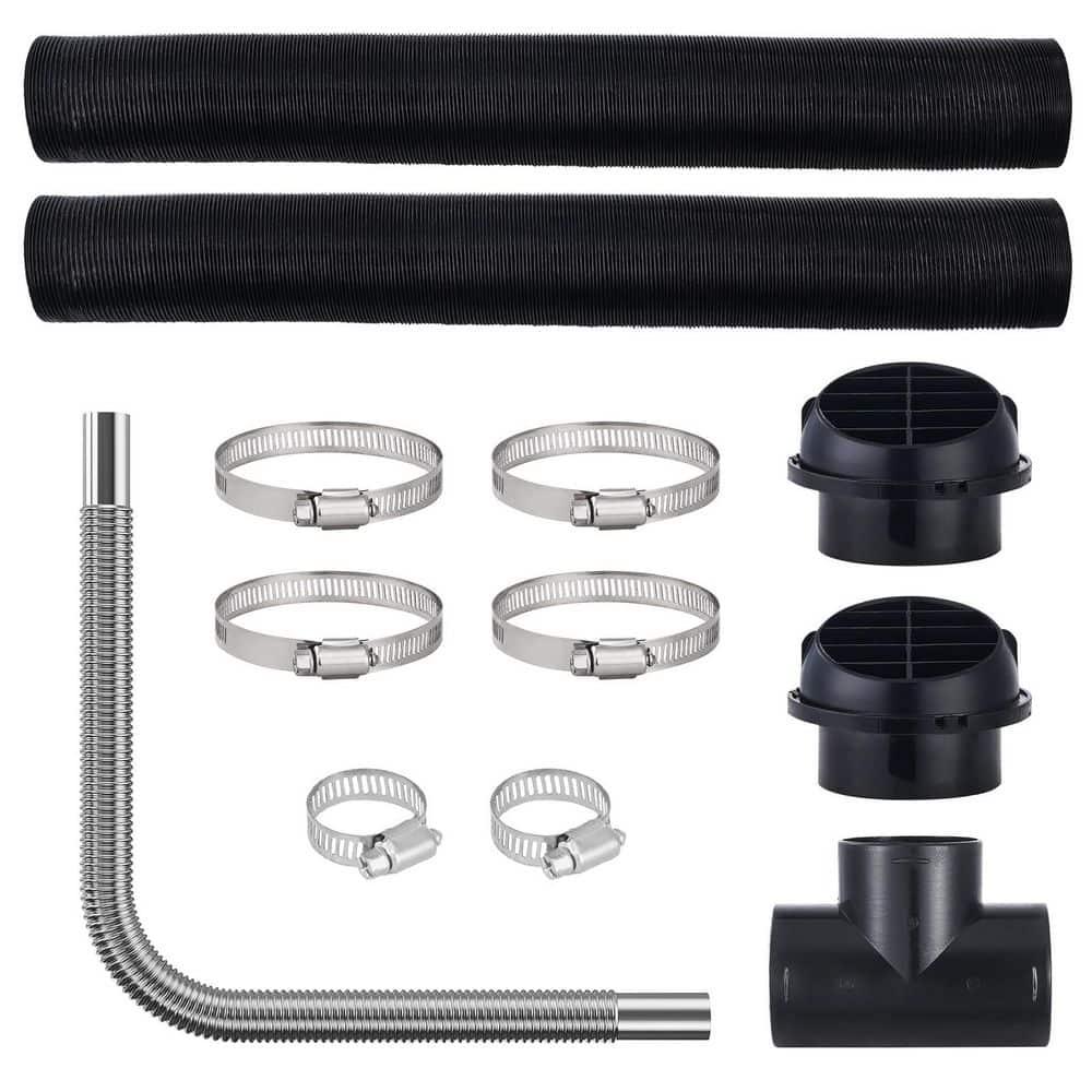 Diesel Heater Pipe Ducting Set Diesel Fuel Furnace, 1 in. Stainless Steel Exhaust, Clamps for 2KW/5KW/8KW Heaters price history on PriceWatchPro