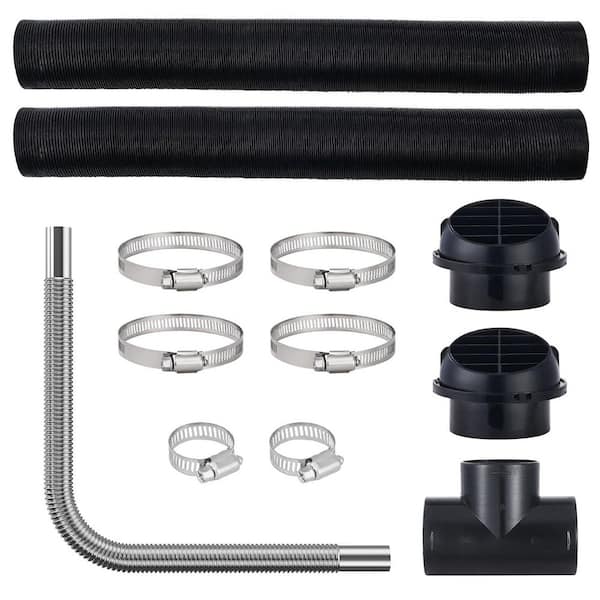 Diesel Heater Pipe Ducting Set Diesel Fuel Furnace, 1 in. Stainless Steel Exhaust, Clamps for 2KW/5KW/8KW Heaters