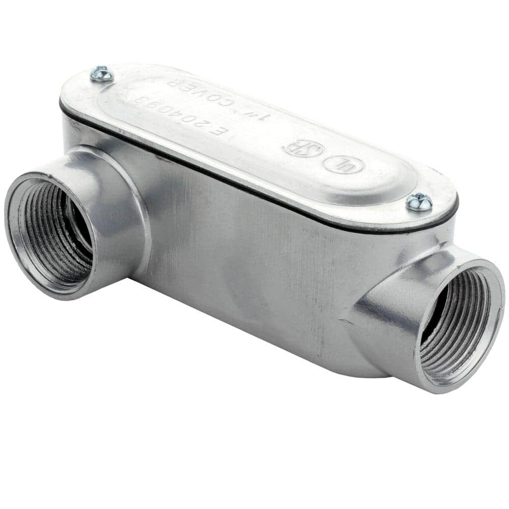 1 in. Rigid Metal Conduit (RMC) Threaded Conduit Body with Stamped Cover (T