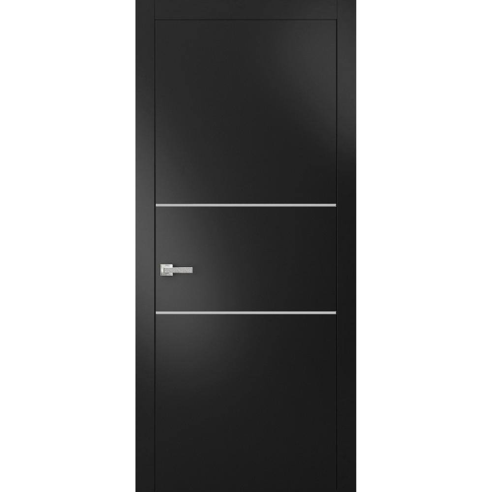 110 18 in. x 96 in. Right-Hand/Inswing Solid Wood Black Matte Single Prehung Interior Door with Hardware price history on PriceWatchPro