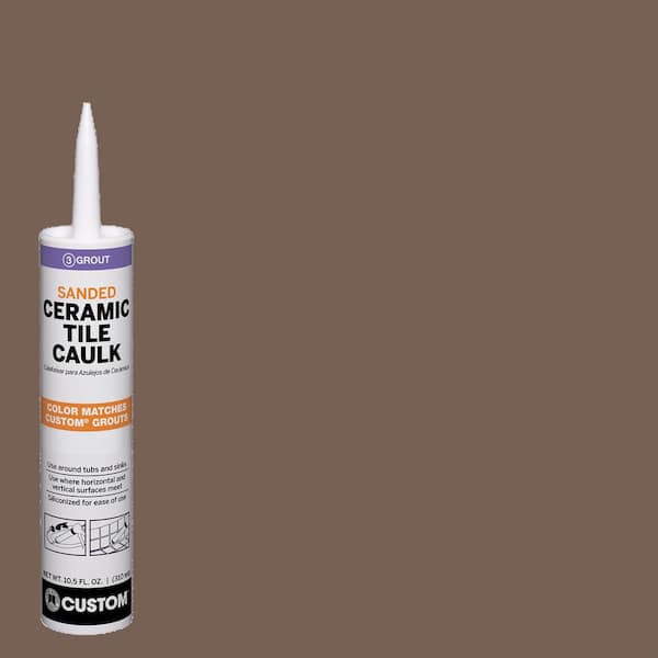 Custom Building Products Polyblend #52 Tobacco Brown 10.5 oz. Sanded Ceramic Tile Caulk