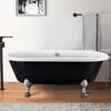 Mokleba 67 in. Traditional Acrylic Clawfoot Bathtub Roll Top Bathtub in ...