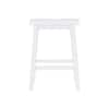 Powell Company Darby White Backless Counter Stool with Saddle Style ...