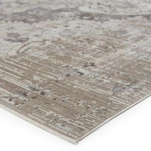 Vibe Ginevra Gray/Ivory 8 ft. 10 in. x 12 ft. 7 in. Medallion Rectangle Area Rug
