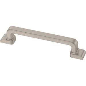 Art Deco Streamline 3-3/4 in. (96 mm) Satin Nickel Cabinet Drawer Pull