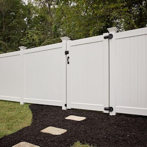 Bryce and Washington Series 4 ft. W x 6 ft. H White Vinyl Un-Assembled Fence Gate