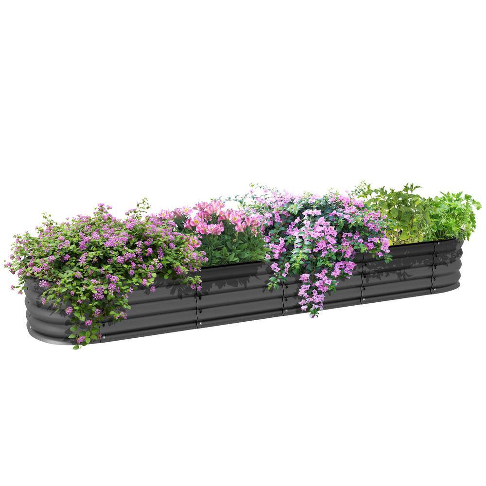Reviews for Outsunny Galvanized Raised Garden Bed Kit, Metal Planter