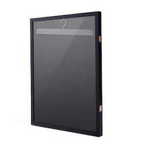 Souvenir Black Rectangle Picture Frame Wooden Display Case, Lengthen Hanger, Sport Shirt, Photo Size 20 in. W x 30 in. H