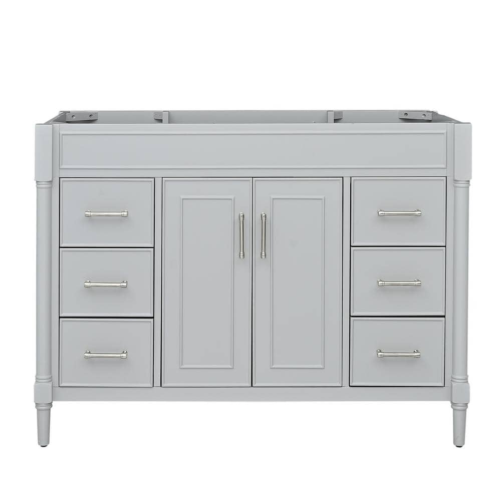 Bristol 48" Light Gray Freestanding Bathroom Vanity Base