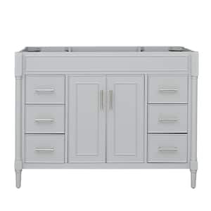 Bristol 48 in. W x 21.5 in. D x 34 in. H Bath Vanity Cabinet without Top in Light Gray