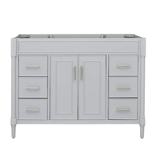 Avanity Bristol 48 in. W x 21.5 in. D x 34 in. H Bath Vanity Cabinet without Top in Light Gray