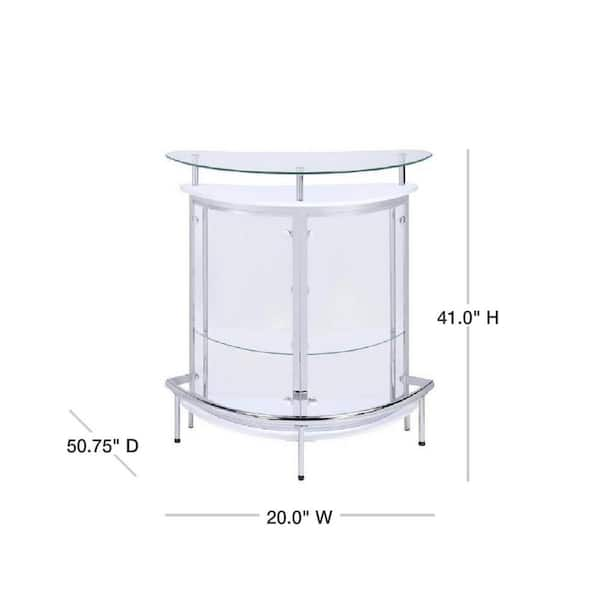 Coaster Bar Unit - White