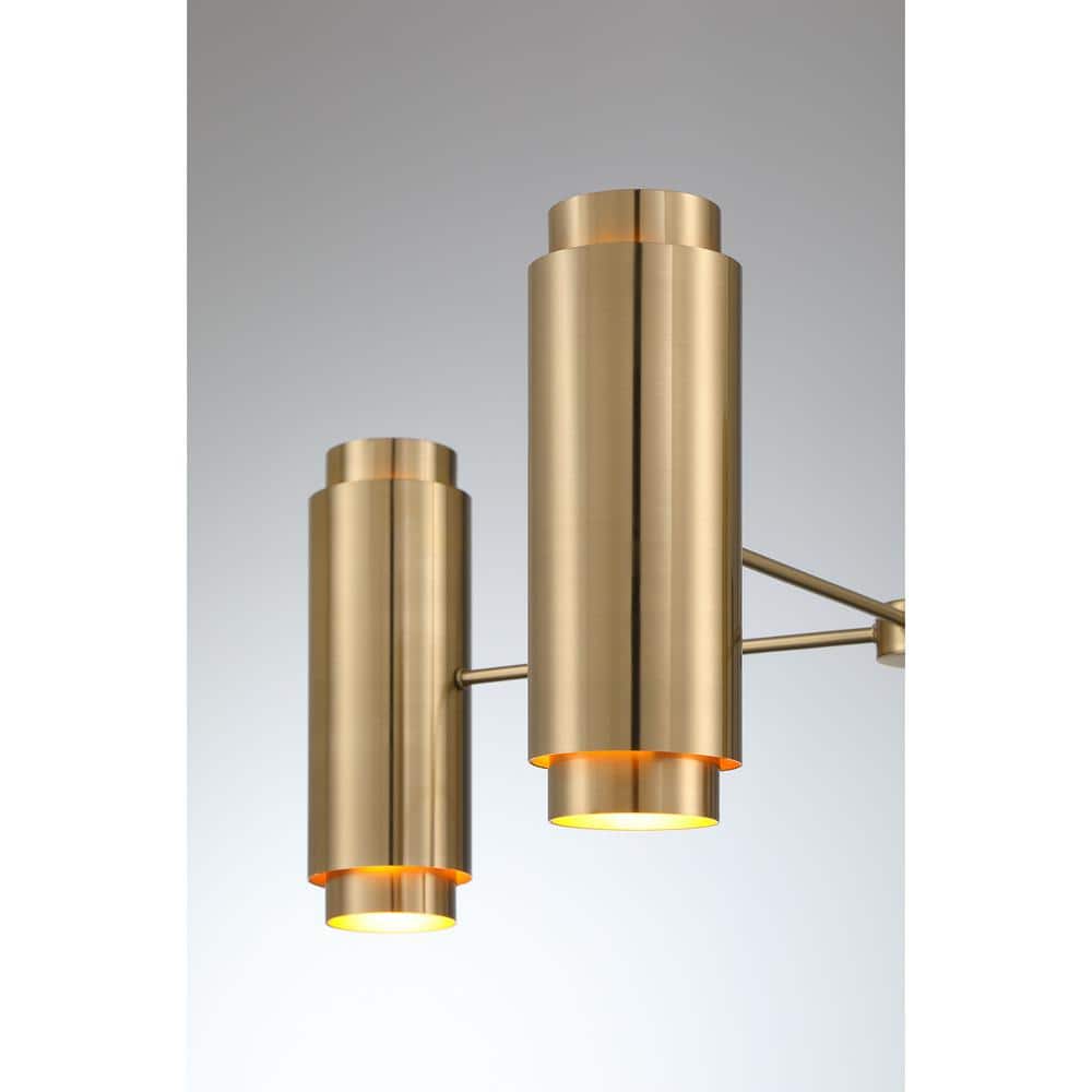 Noble Brass 8-Light Adjustable Metal Chandelier