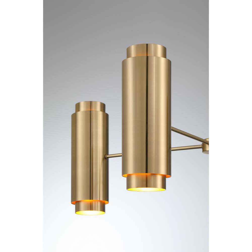 Noble Brass 8-Light Adjustable Metal Chandelier