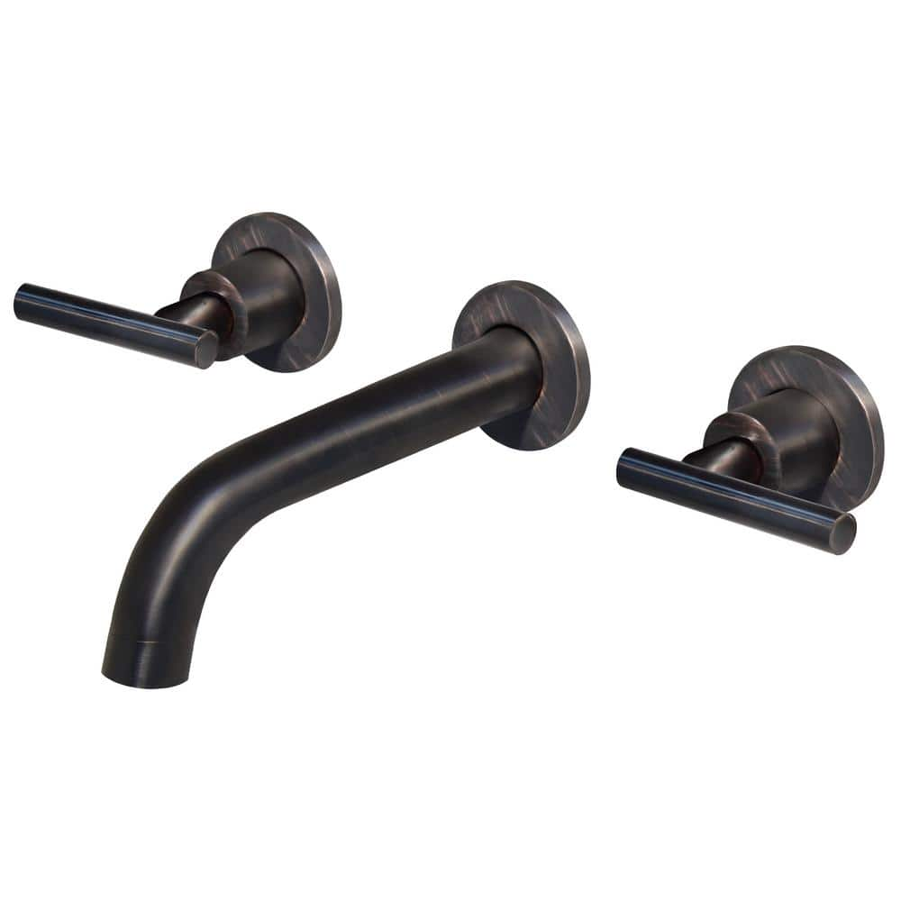 Novatto Kennedy 2 Handle Wall Mount Bathroom Faucet In Oil Rubbed Bronze Nbf W04orb The Home Depot 8443