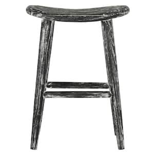 Colton 24.2 in. Black and White Counter Stool