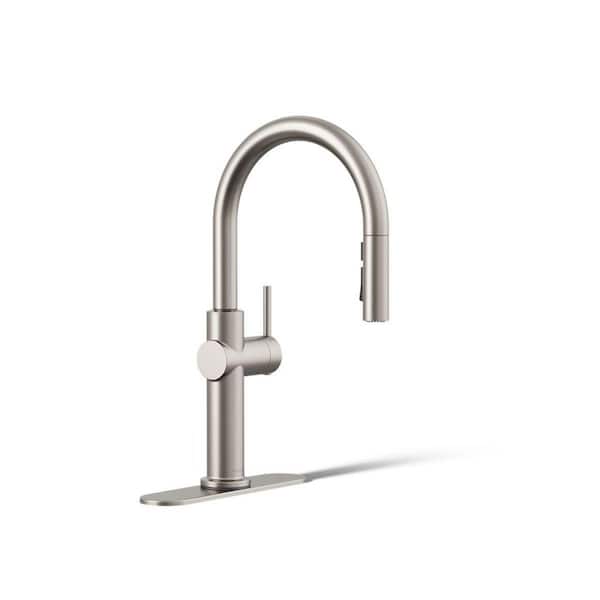 Crue Single-Handle Pull-Down Sprayer Kitchen Faucet in Vibrant Stainless