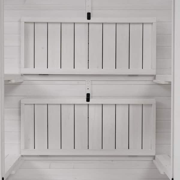 4.8 ft. W x 2.4 ft. D Outdoor Wooden Shed Greenhouse Cold Frame