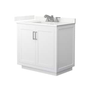 Miranda 36 in. W x 22 in. D x 33.75 in. H Single Bath Vanity in White with Giotto Quartz Top