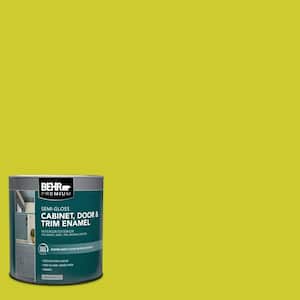 1 qt. #S-G-400 Lime Pop Semi-Gloss Enamel Interior/Exterior Cabinet, Door & Trim Paint