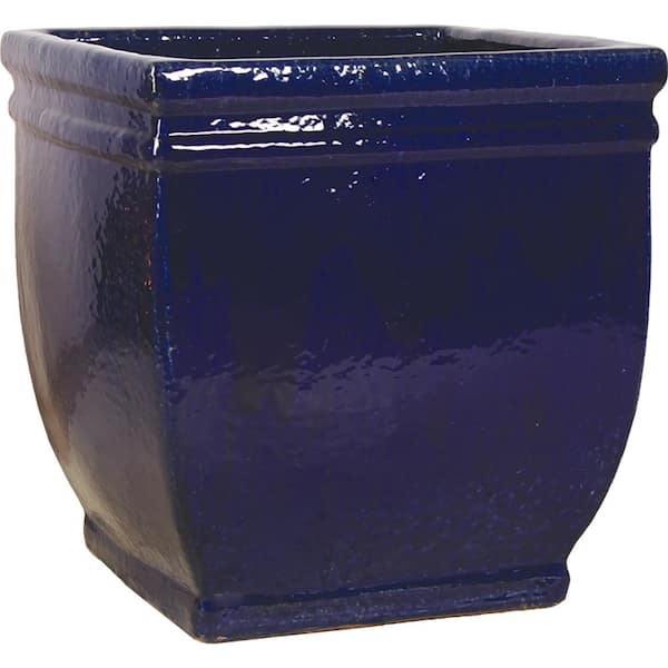 Unbranded 19.5 in. Cobalt Blue Ceramic Charleston Square