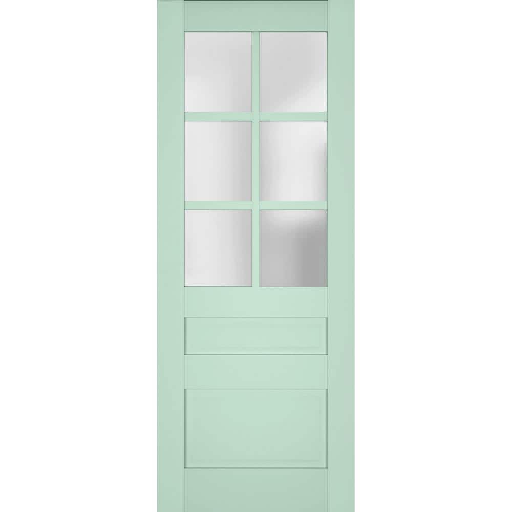 24 in. x 96 in. Solid Wood Frosted Glass Oliva Interior Door Slab price history on PriceWatchPro