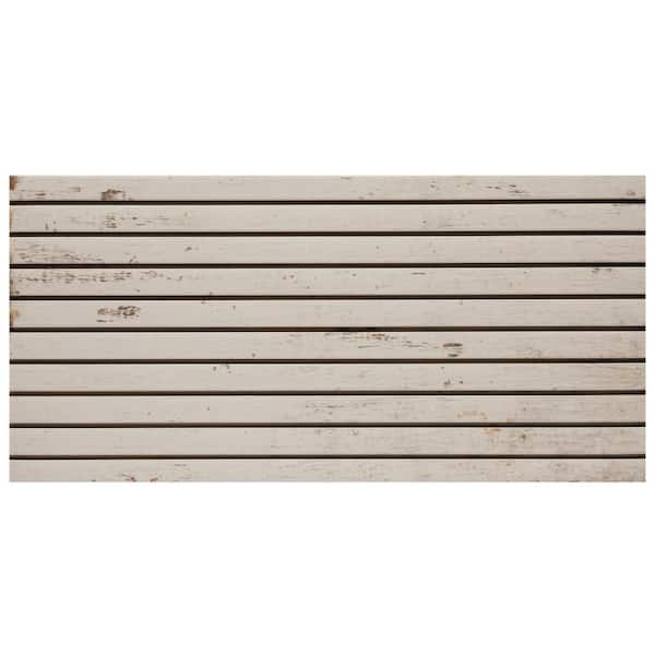 Merola Tile Retro Strata Blanc 7 in. x 14 in. Porcelain Floor and