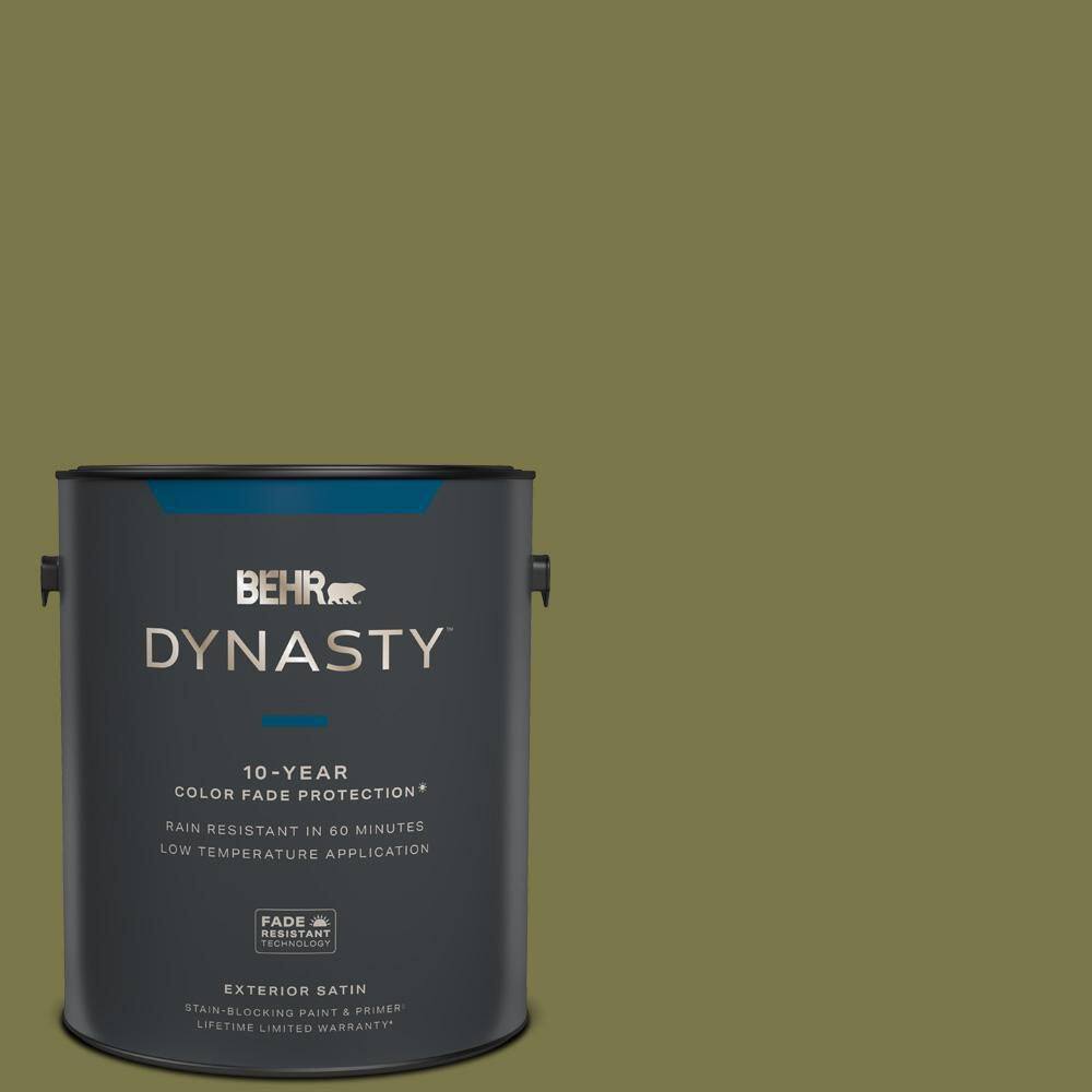 BEHR DYNASTY 1 gal. #S340-7A Garnish Satin Enamel Exterior Stain-Blocking  Paint & Primer 965301 - The Home Depot