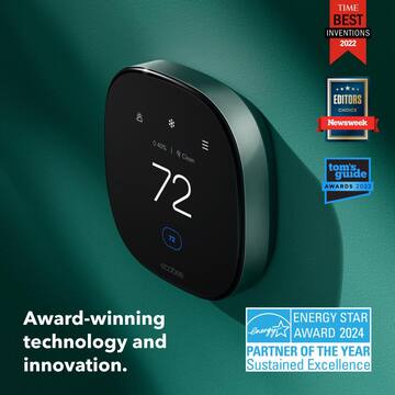 Smart Thermostat Premium with Smart Sensor and Air Quality Monitor Wifi Works with Siri, Alexa, Google Assistant