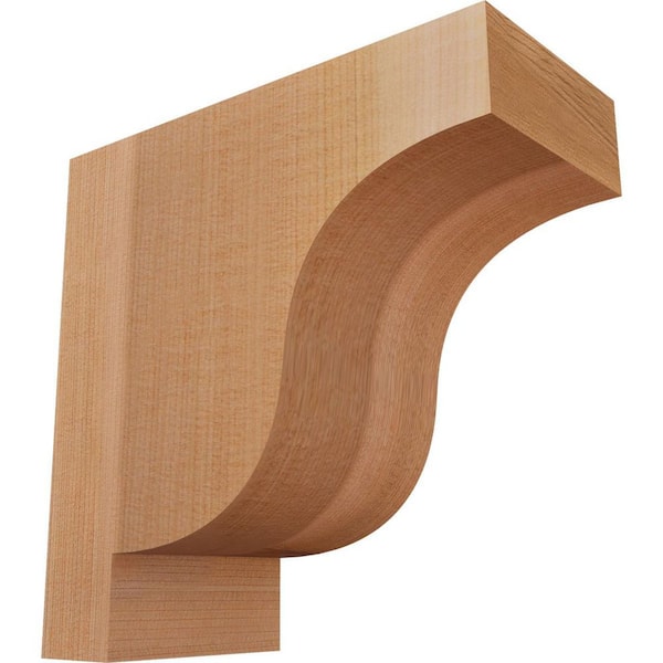 Ekena Millwork 3-1/2 in. x 8 in. x 8 in. Western Red Cedar Newport Smooth Corbel