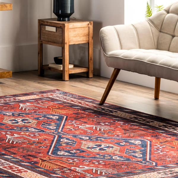 nuLOOM 9 x 12 Rectangular Recycled Synthetic Fiber Non-Slip Rug