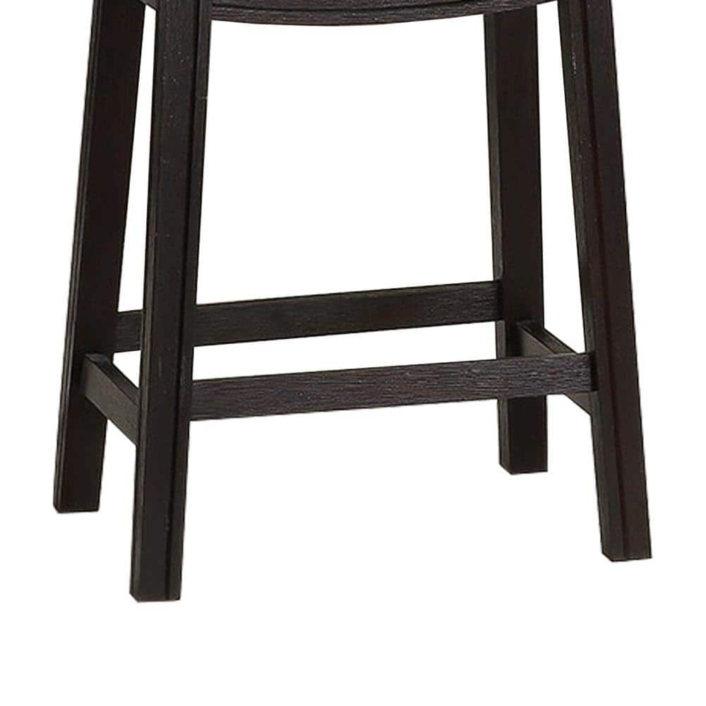 Adjustable Gray Leather Swivel Saddle Counter Stool Set of 2
