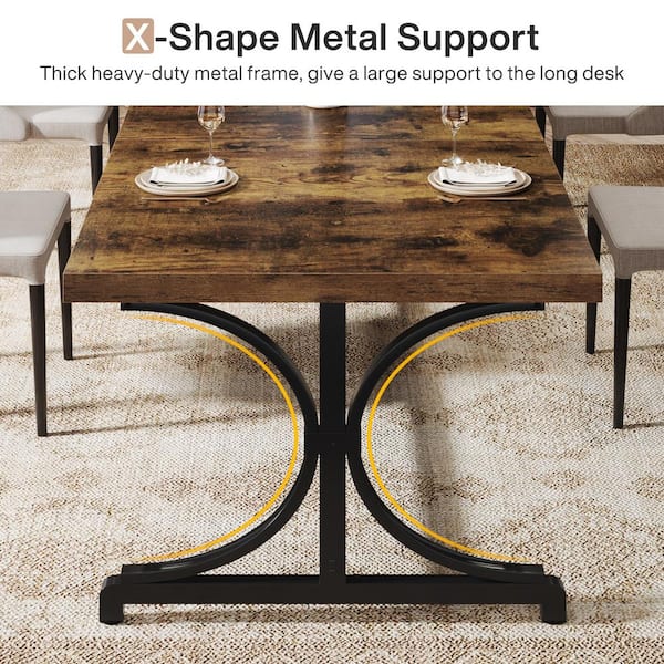 BYBLIGHT Roesler Rustic Brown and Black Wood Double Pedestal
