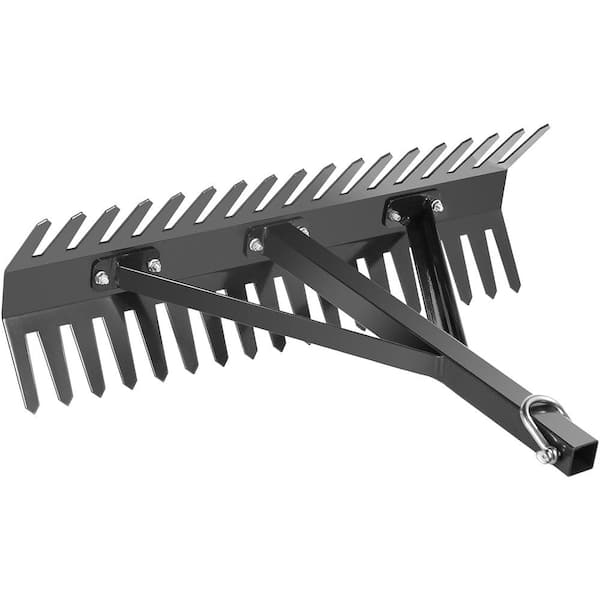 SKYSHALO Pond Rake, 24 in. Aquatic Weed Rake, Double Sided Lake Weed Cutter, Clean Aquatic Weeds Muck Silt Lake Rakes Rakes Tool