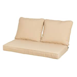 46.5 in. x 24.4 in. Outdoor Loveseat Replacement Cushions Set -(3-Piece)