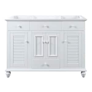 Cottage 48 in. W x 20.63 in. D x 34 in. H Bath Vanity Cabinet without Top in White