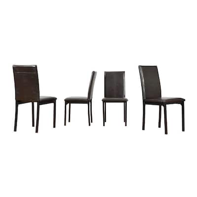 Bedford Black Faux Leather Dining Chair (Set of 4)