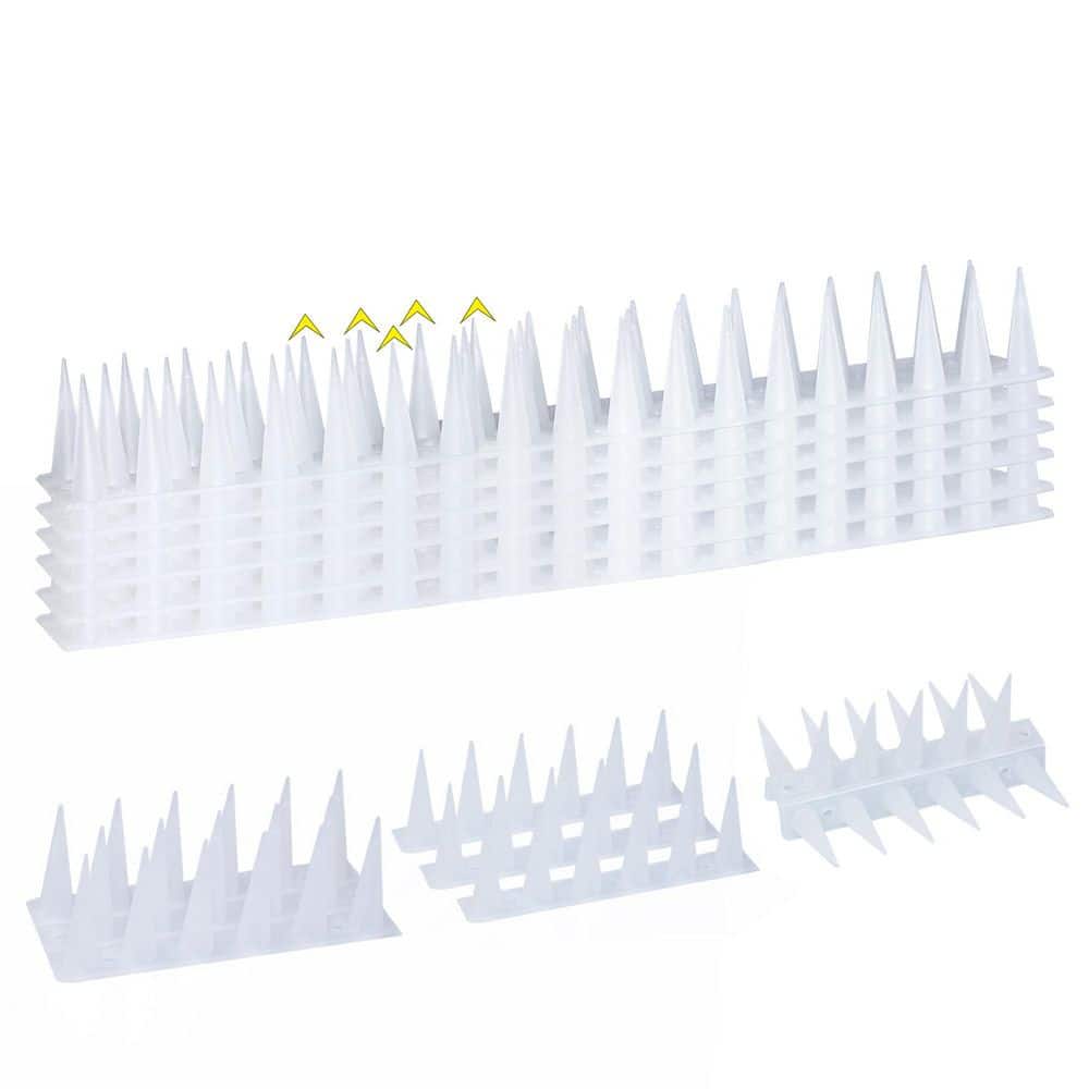 13.2 in. 6.5 ft. 1.8 in. Outdoor Bird Spikes Pigeon Squirrel Deterrent for Patio Fence Clear Plastic 6 Pack price history on PriceWatchPro