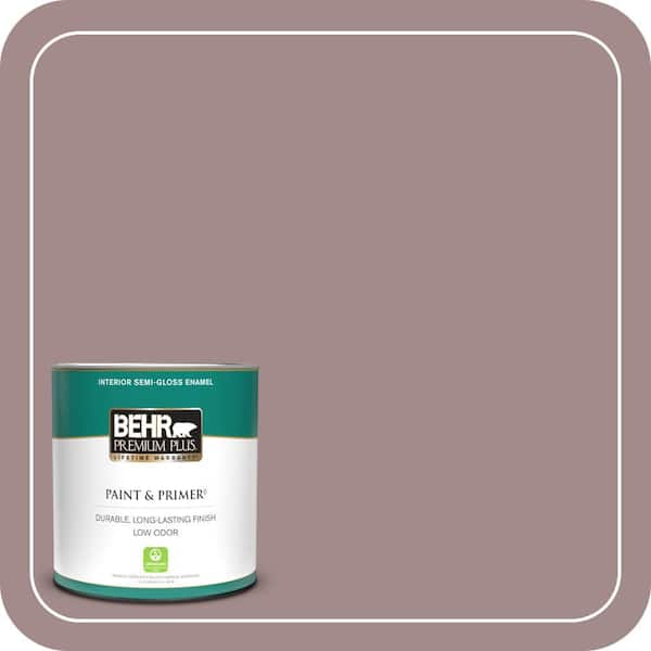 BEHR PREMIUM PLUS 1 qt. #PPU17-15 Cameo Rose Semi-Gloss Enamel Low Odor Interior Paint & Primer