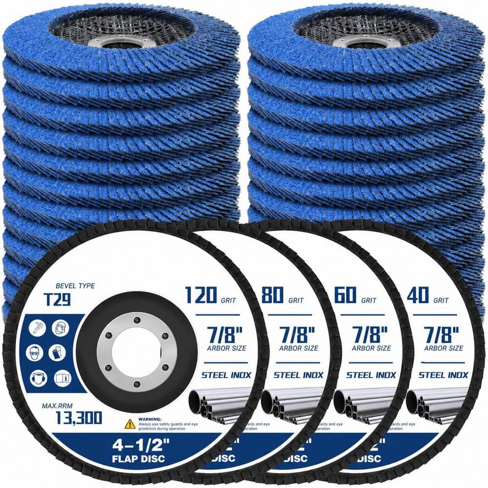 24 Pack Flap Discs 4 1/2 Inch Grit 40 60 80 120 Type 29 Zirconia Grinding Wheels for Angle Grinder Metal Wood price history on PriceWatchPro