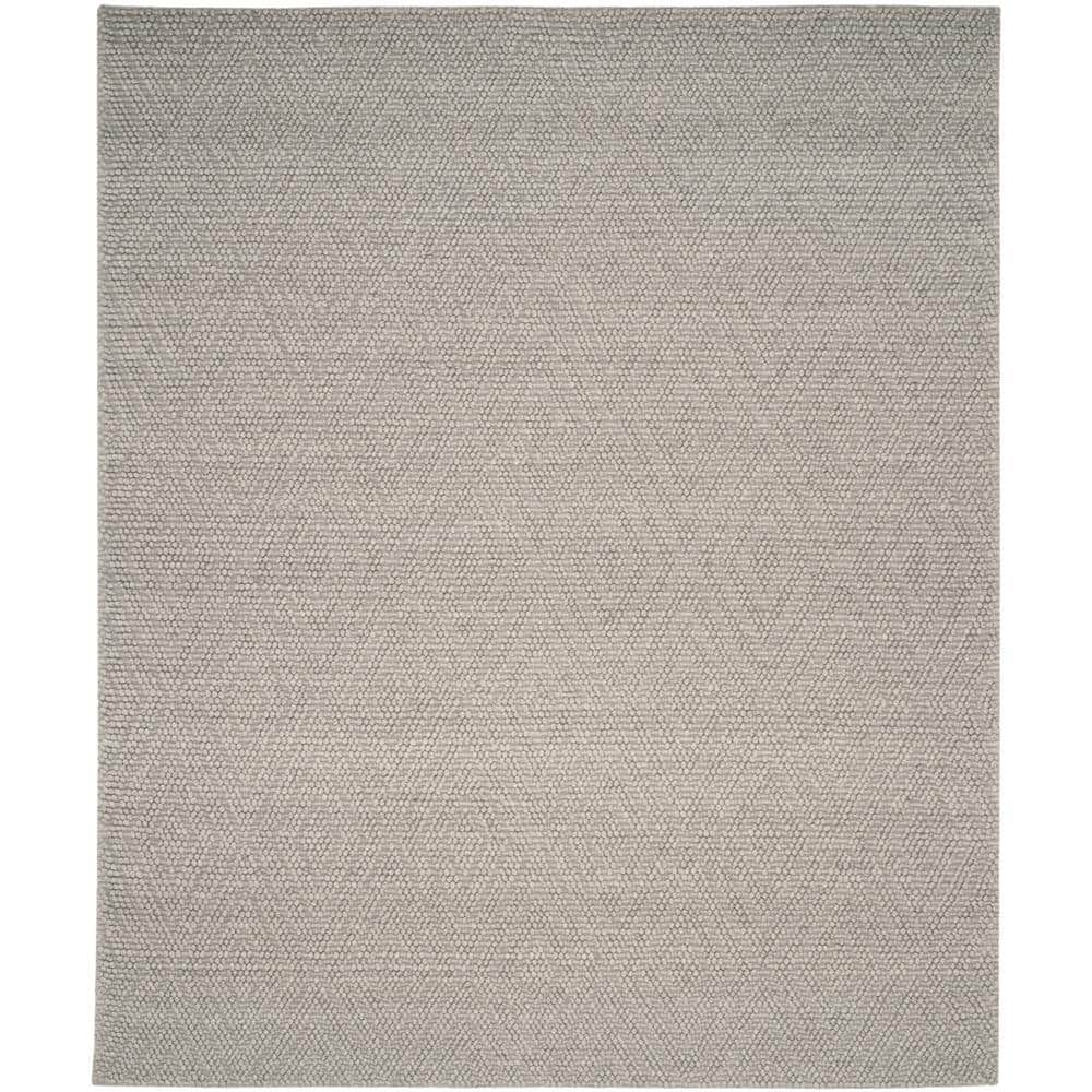 Silver Diamond Pattern Rug SAFAVIEH Natura Silver 9 ft. x 12 ft. Solid Color Diamonds Area Rug ...