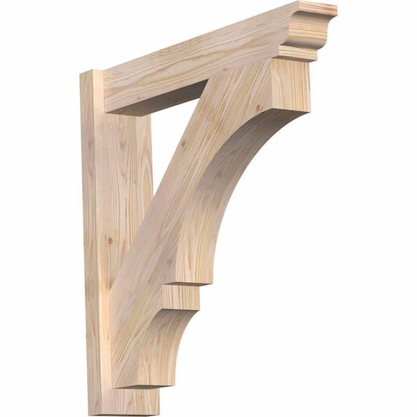 Ekena Millwork 6 in. x 28 in. x 28 in. Douglas Fir Balboa Traditional Smooth Outlooker