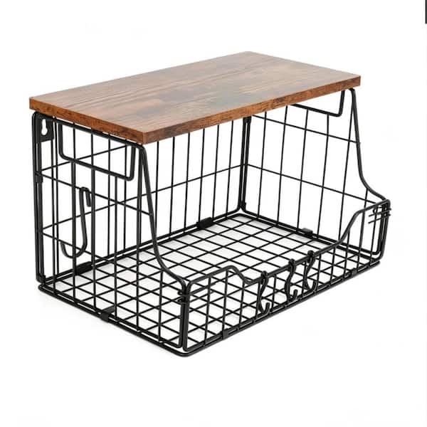 2 Piece Metal Fruit Basket with 2 Banana Hangers Set