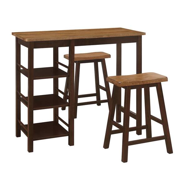 4D Concepts Tampa 3 Piece Brown and Oak 3 PC Dining Set